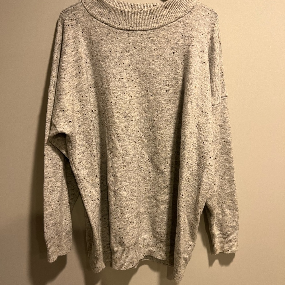 Grey mock turtle neck sweater